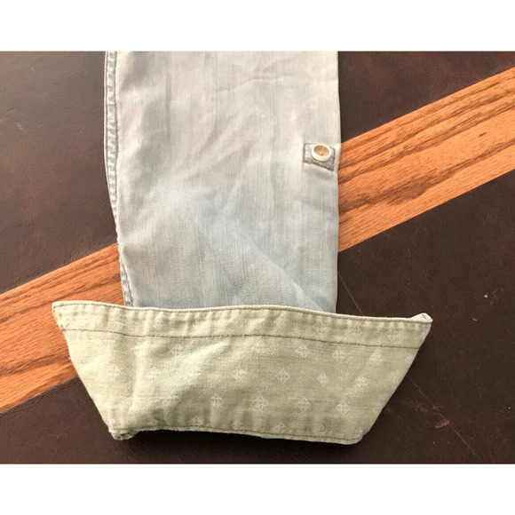 Anthropologie Holding Horses Bleached Chambray Denim Button Shirt - Size Small - Picture 8 of 16